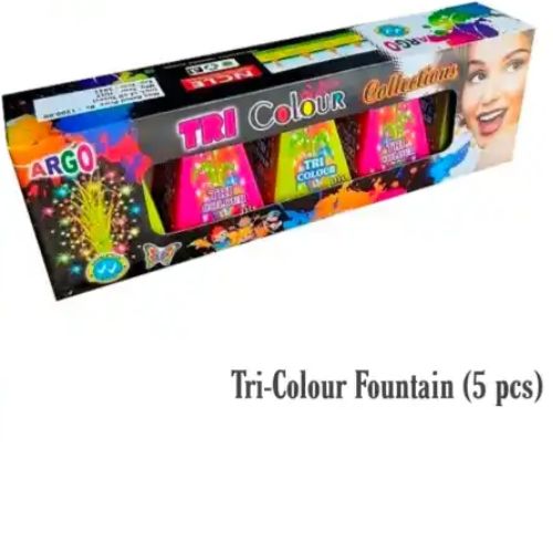 tri colour fountain Tri-Colour (5pcs Triangle Multicolor Fountain) - Image 1